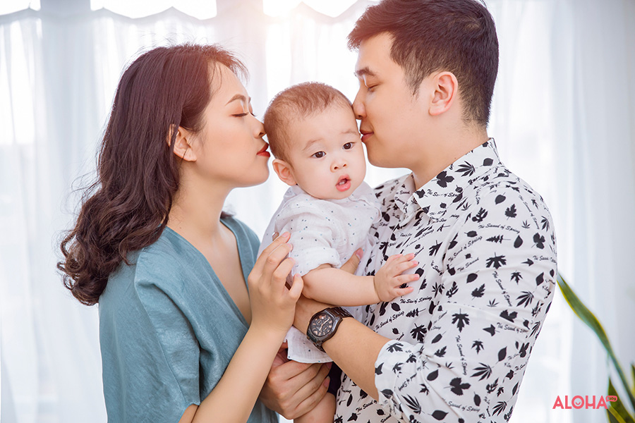 album ảnh gia đình bé nhật minh